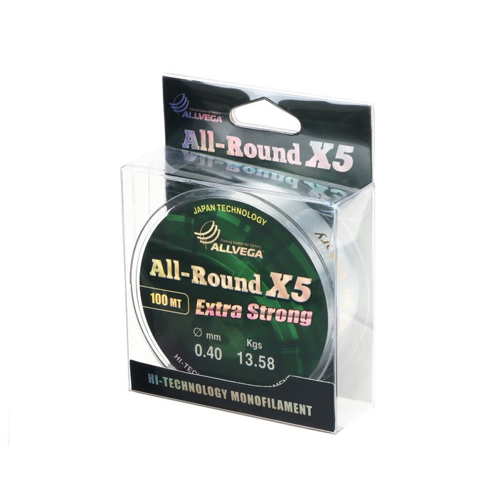 Леска Allvega All-round X5 0,40, 100 м
Леска Allvega All-round X5 0,40, 100 м