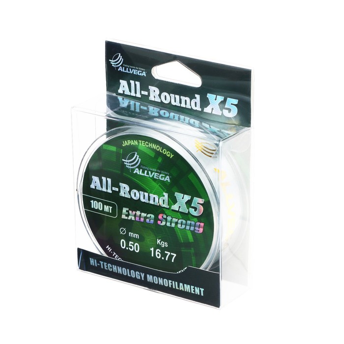 Леска Allvega All-round X5 0,50, 100 м
Леска Allvega All-round X5 0,50, 100 м