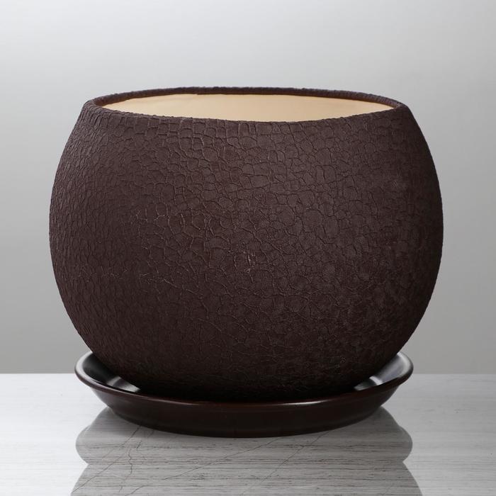 Горшок для цветов "Шар", шёлк, шоколадный цвет, керамика, 9 л
Горшок для цветов "Шар", шёлк, шоколадный цвет, керамика, 9 л