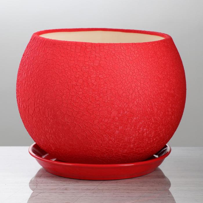 Горшок для цветов "Шар", шёлк, красный, керамика, 9 л
Горшок для цветов "Шар", шёлк, красный, керамика, 9 л