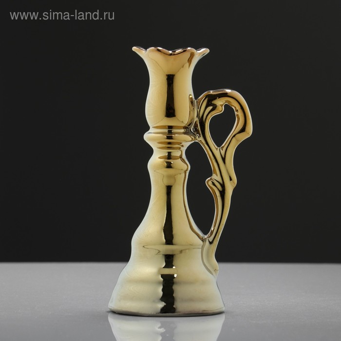 Подсвечник "Лотос", для одной свечи, золотистый, 16 см 
Подсвечник "Лотос", для одной свечи, золотистый, 16 см