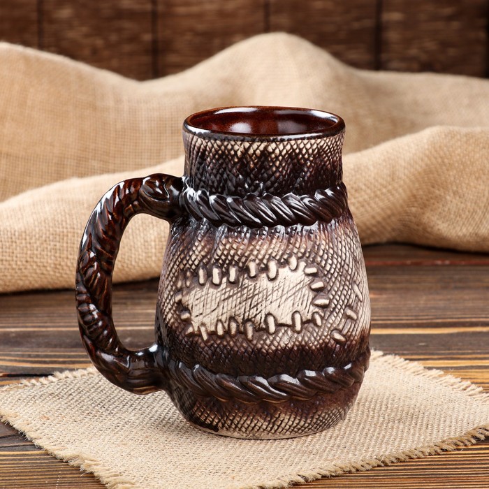 Пивная кружка "Мешок", коричневая, керамика, 0.5 л
Пивная кружка "Мешок", коричневая, керамика, 0.5 л