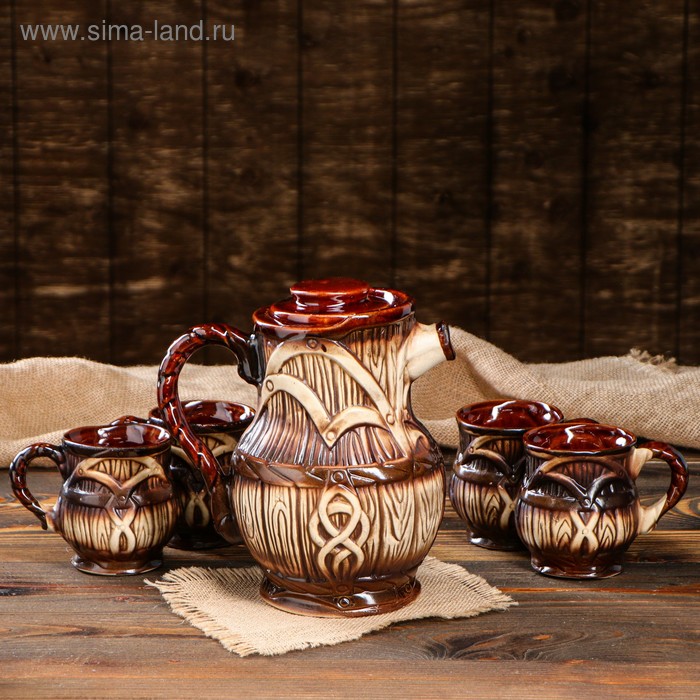 Набор для напитков "Бочка" 5 предметов, кувшин 2 л, кружки 0.4 л
Набор для напитков "Бочка" 5 предметов, кувшин 2 л, кружки 0.4 л