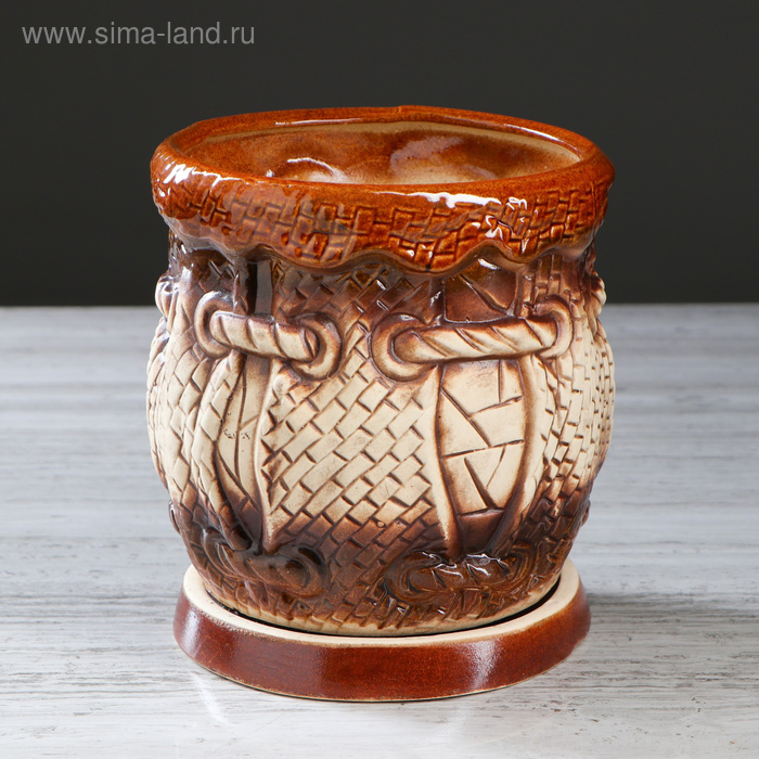 Кашпо "Мешок", коричневое, керамика, 1.5 л
Кашпо "Мешок", коричневое, керамика, 1.5 л