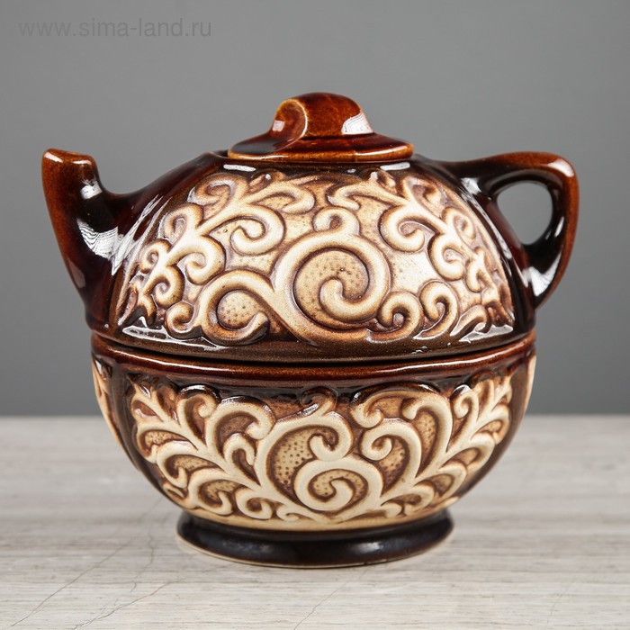 Чайный набор "Восток", 2 предмета: чайник/сахарница 0.7 л
Чайный набор "Восток", 2 предмета: чайник/сахарница 0.7 л