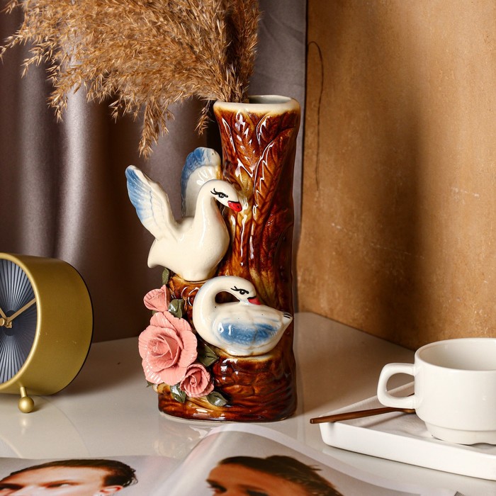 Ваза керамика настольная "Лебеди", 26 см, микс
Ваза керамика настольная "Лебеди", 26 см, микс