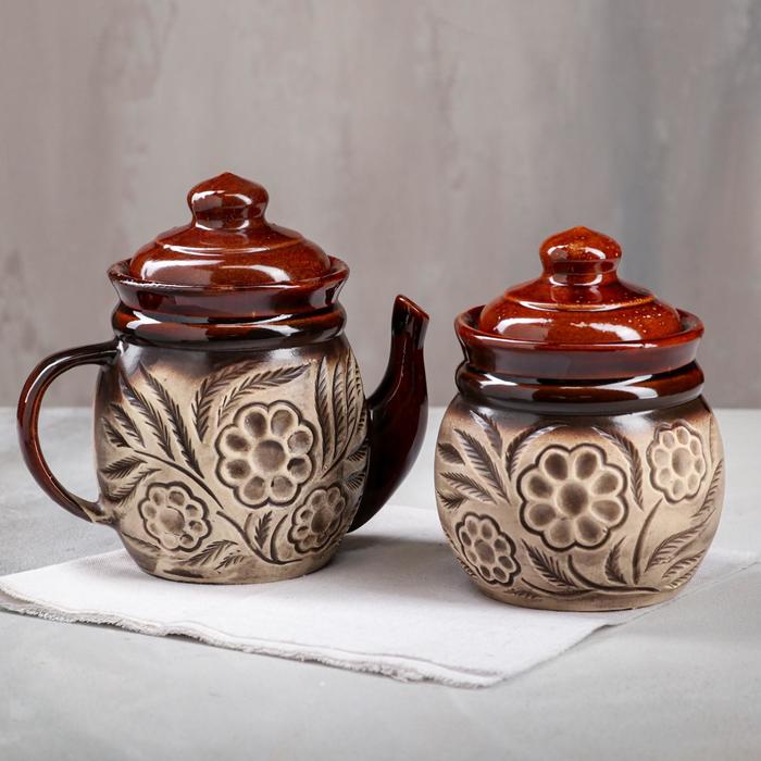 Чайный набор "Лето", 2 предмета: чайник 1 л, сахарница 0.8 л
Чайный набор "Лето", 2 предмета: чайник 1 л, сахарница 0.8 л