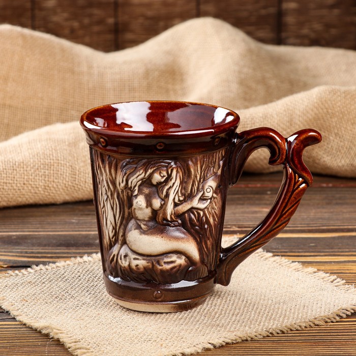 Пивная кружка "Русалка", коричневая, керамика, 0.5 л
Пивная кружка "Русалка", коричневая, керамика, 0.5 л