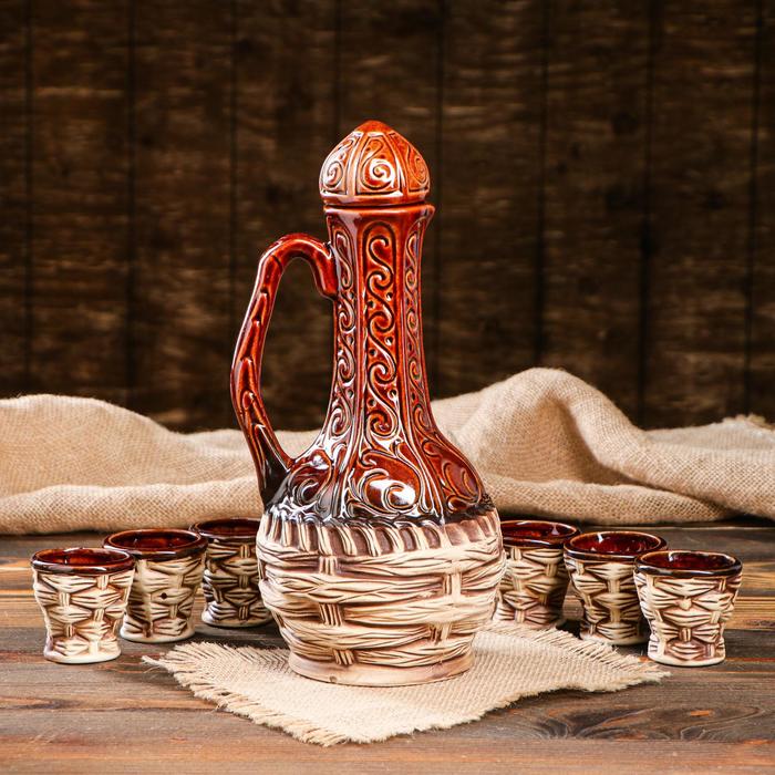 Набор для вина "Алладин", 7 предметов: штоф 1 л, рюмки 0.1 л
Набор для вина "Алладин", 7 предметов: штоф 1 л, рюмки 0.1 л