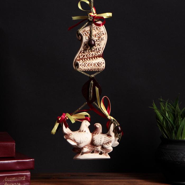 Оберег "Пара голубков и свиток"
Оберег "Пара голубков и свиток"