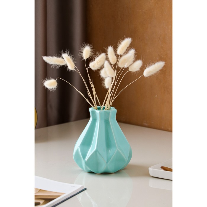 Ваза керамическая "Оригами", настольная, геометрия, глянец, бирюзовая, 16 см
Ваза керамическая "Оригами", настольная, геометрия, глянец, бирюзовая, 16 см