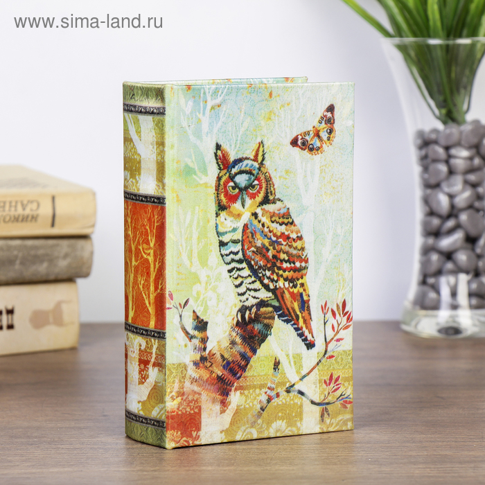 Сейф-книга дерево шёлк "Цветная сова" 17х11х5 см
Сейф-книга дерево шёлк "Цветная сова" 17х11х5 см