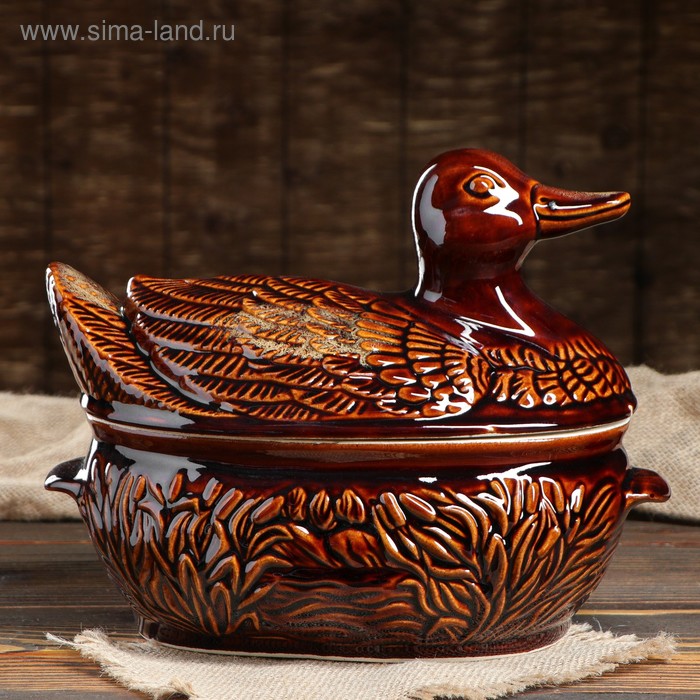 Горшок духовой "Утка", керамика, 3 л
Горшок духовой "Утка", керамика, 3 л