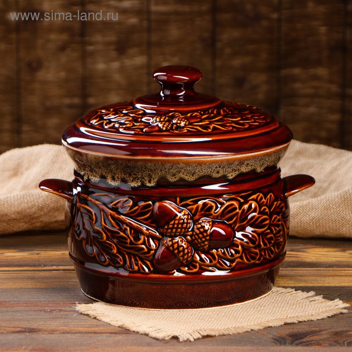 Бочонок "Дубок", коричневый, керамика, 5 л
Бочонок "Дубок", коричневый, керамика, 5 л