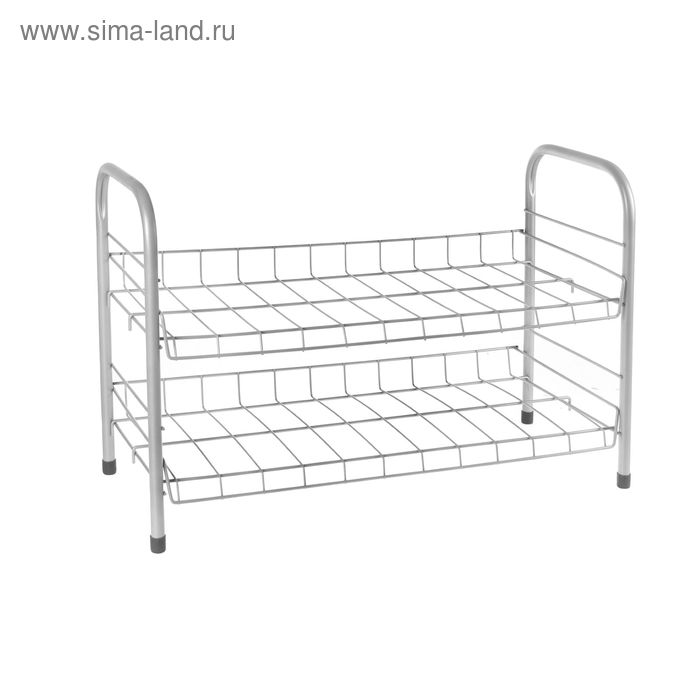 Этажерка для обуви разборная, 2 яруса, 66×28×44 см, цвет серебро
Этажерка для обуви разборная, 2 яруса, 66×28×44 см, цвет серебро