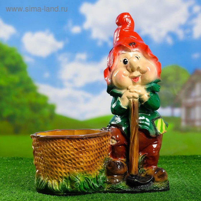 Садовая фигура "Гном с кашпо" ПОЛИСТОУН 20х37х50см
Садовая фигура "Гном с кашпо" ПОЛИСТОУН 20х37х50см