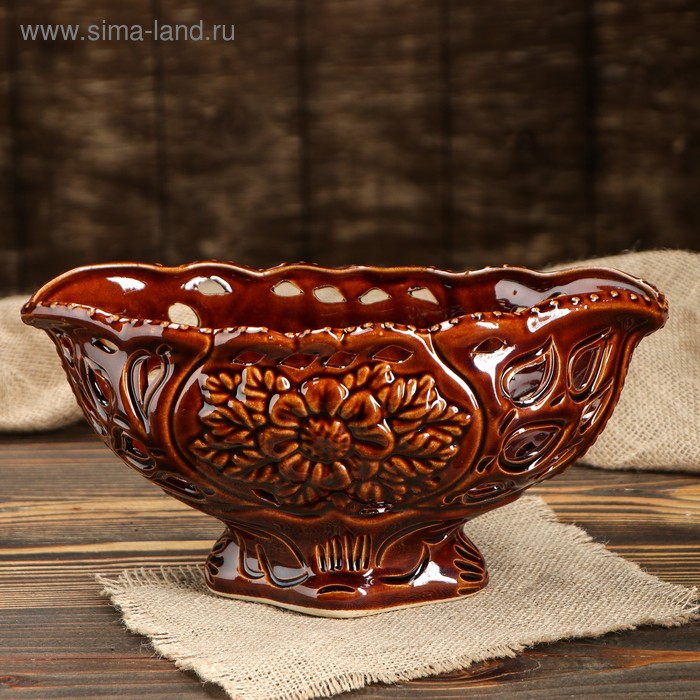 Конфетница "Роза", коричневая, керамика, 13 см
Конфетница "Роза", коричневая, керамика, 13 см