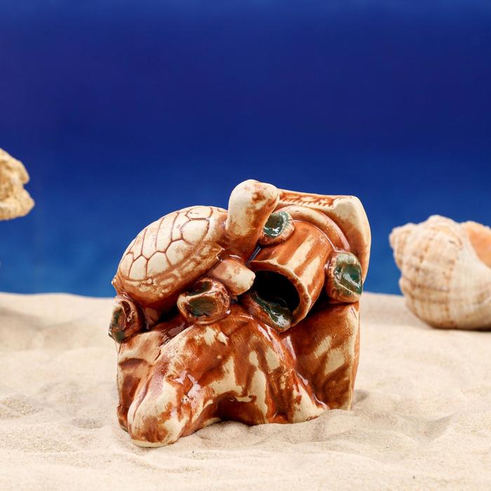 Декорация для аквариума "Черепашка на скале", 12х15х14 см
Декорация для аквариума "Черепашка на скале", 12х15х14 см