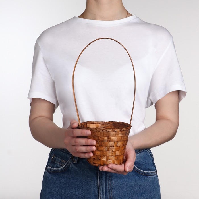 Корзина плетёная, бамбук, коричневая
Корзина плетёная, бамбук, коричневая