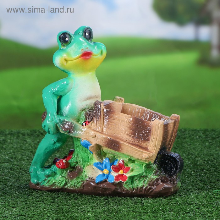 Садовая фигура "Лягушка с телегой", зелёный цвет, 16х21х40 см
Садовая фигура "Лягушка с телегой", зелёный цвет, 16х21х40 см