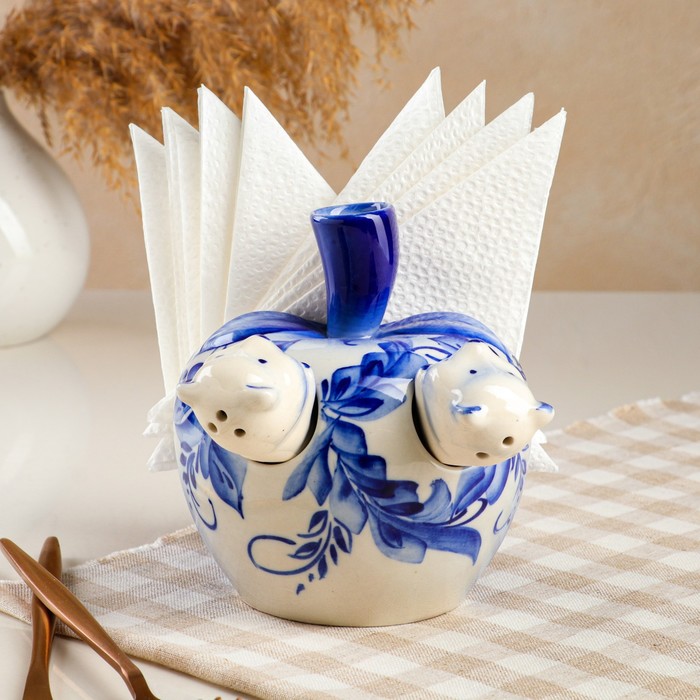 Набор для специй "Яблоко с червячками", 3 предмета, роспись, керамика, 14 см
Набор для специй "Яблоко с червячками", 3 предмета, роспись, керамика, 14 см