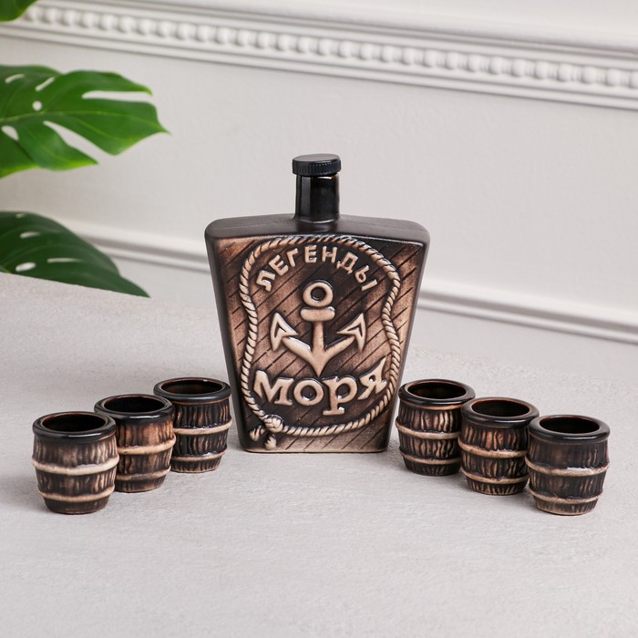Набор для коньяка "Легенда моря", 7 предметов в наборе, 0,55 л / 0.05 л, микс
Набор для коньяка "Легенда моря", 7 предметов в наборе, 0,55 л / 0.05 л, микс