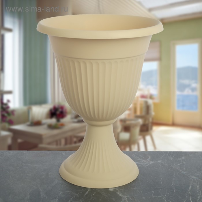 Вазон на ножке «Ливия», 5,5 л, цвет белая глина
Вазон на ножке «Ливия», 5,5 л, цвет белая глина