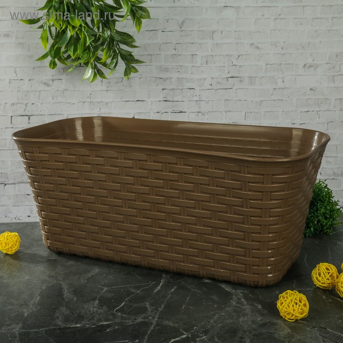 Ящик балконный «Ротанг», 40 см, цвет бежевый
Ящик балконный «Ротанг», 40 см, цвет бежевый