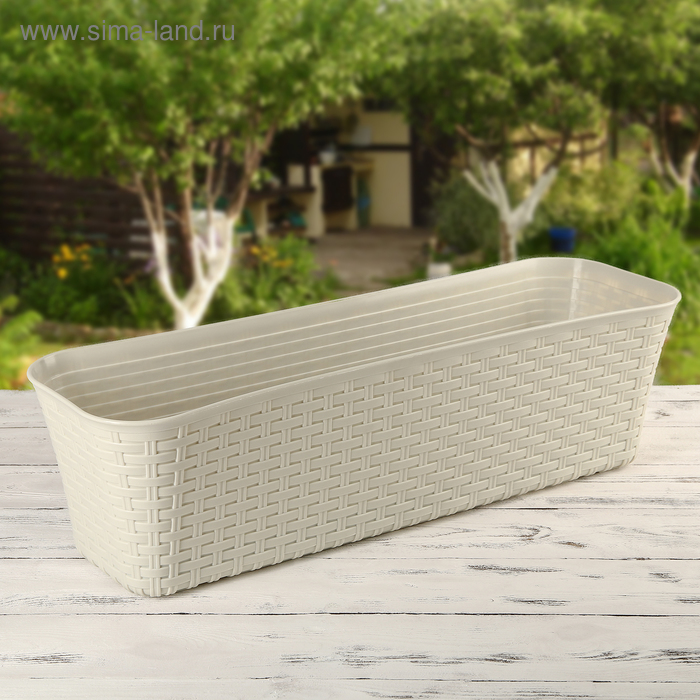 Ящик балконный «Ротанг», 60 см, 12 л, цвет молочный
Ящик балконный «Ротанг», 60 см, 12 л, цвет молочный