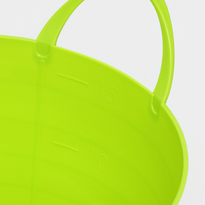 фото Корзина для белья мягкая, 17 л, 33×33×24,5 см, цвет ярко-зелёный idea