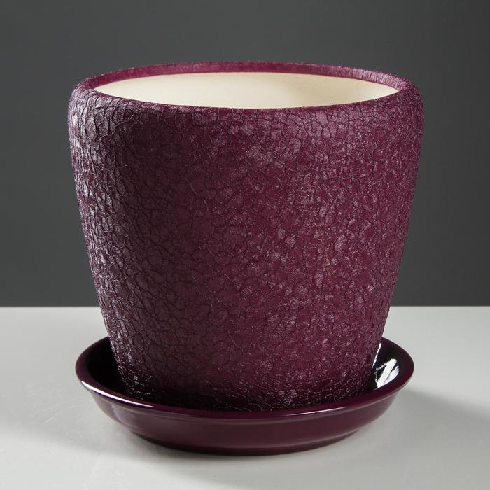 Горшок для цветов "Грация", шёлк, фиолетовый, керамика, 2.3 л
Горшок для цветов "Грация", шёлк, фиолетовый, керамика, 2.3 л