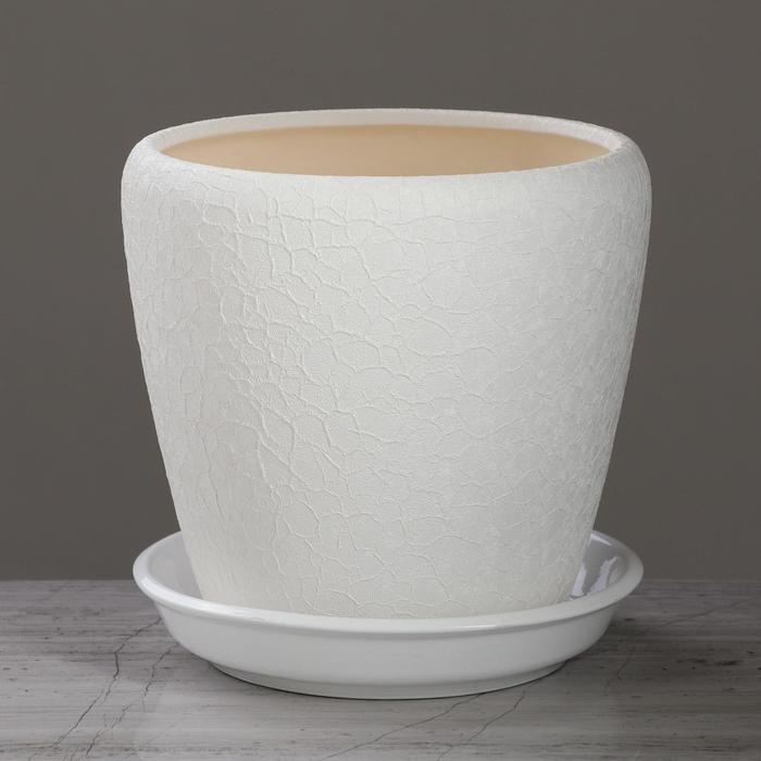 Горшок для цветов "Грация", шёлк, белый, керамика, 2.3 л
Горшок для цветов "Грация", шёлк, белый, керамика, 2.3 л