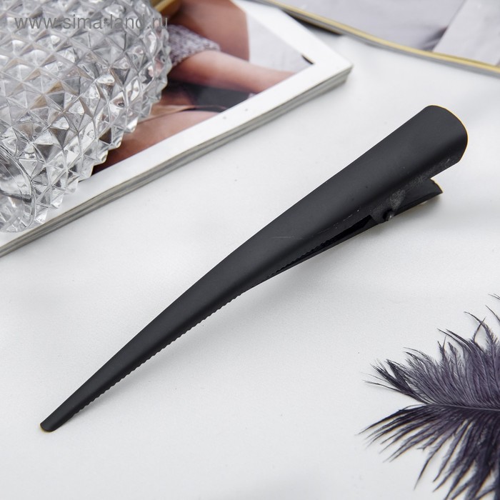 Зажим для волос "Уточка" классика матовый, 12,5 см, чёрный
Зажим для волос "Уточка" классика матовый, 12,5 см, чёрный