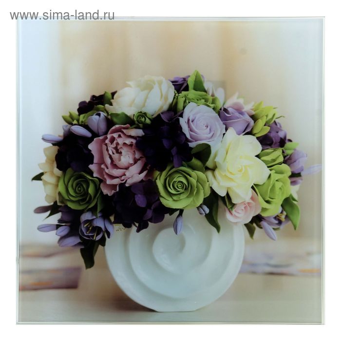 Картина на стекле "Цветы в белой вазе" 30х30см
Картина на стекле "Цветы в белой вазе" 30х30см