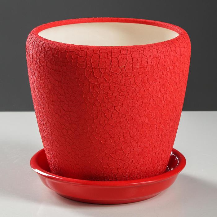 Горшок для цветов "Грация", шёлк, красное, керамика, 2.3 л
Горшок для цветов "Грация", шёлк, красное, керамика, 2.3 л