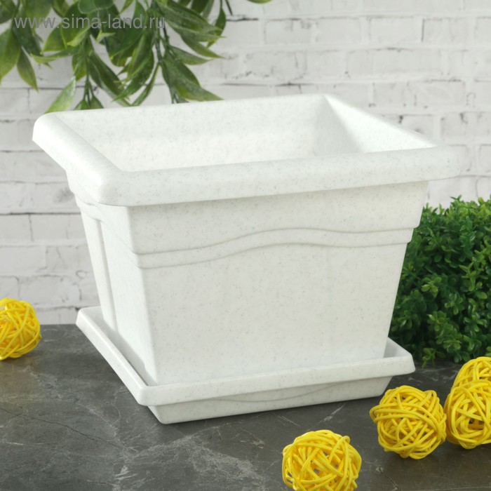 Горшок с поддоном «Квадро», 1,48 л, цвет мраморный
Горшок с поддоном «Квадро», 1,48 л, цвет мраморный