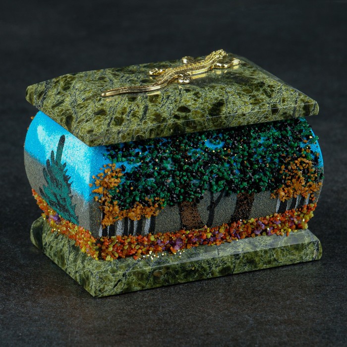 Шкатулка "Осень" с рисунком и ящеркой
Шкатулка "Осень" с рисунком и ящеркой