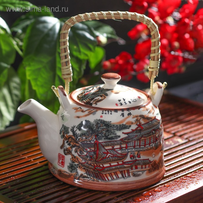 фото Чайник заварочный «пейзаж», 900 мл, с металлическим ситом