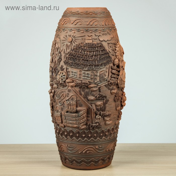 Ваза настольная "Деревня", лепка, красная глина, 37 см, микс
Ваза настольная "Деревня", лепка, красная глина, 37 см, микс