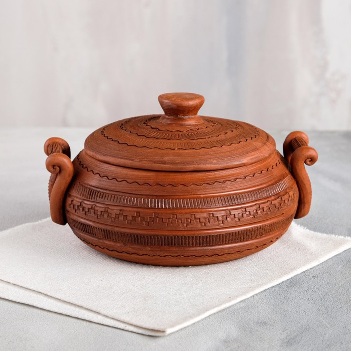 Горшок для запекания с крышкой "Восточный", декор, глазурь, красная глина, 1 л, микс
Горшок для запекания с крышкой "Восточный", декор, глазурь, красная глина, 1 л, микс