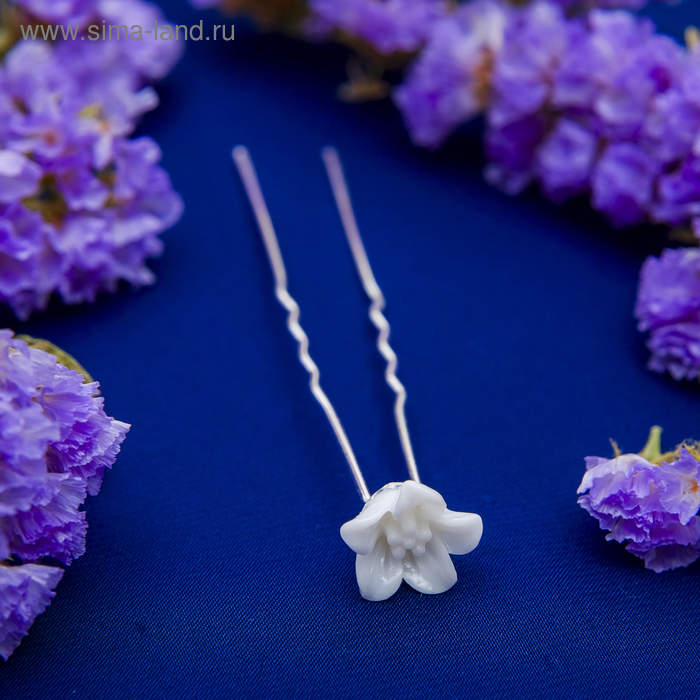 шпилька для волос белая лилия 
шпилька для волос белая лилия