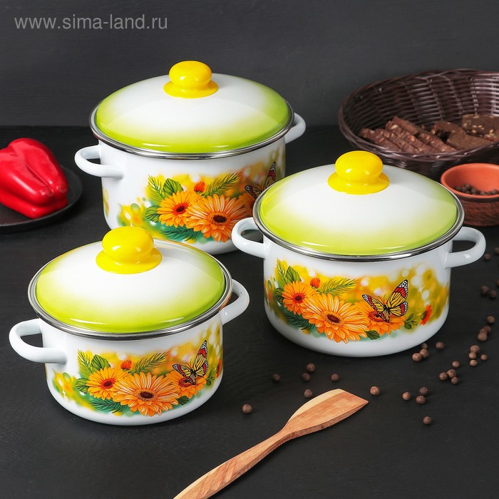 Набор кастрюль «Юлия», 3 шт: 2 л, 3 л, 4 л
Набор кастрюль «Юлия», 3 шт: 2 л, 3 л, 4 л