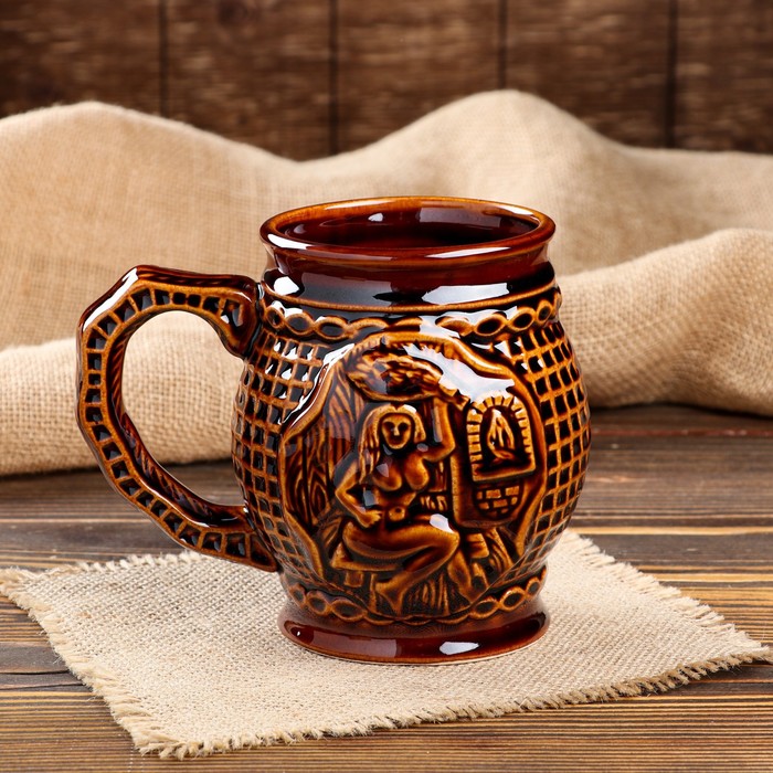 Пивная кружка "Грешник", коричневая, керамика, 1 л
Пивная кружка "Грешник", коричневая, керамика, 1 л