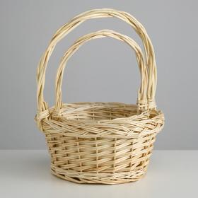 Набор корзин плетёных, ива, 2 шт., (цилиндр) 
Набор корзин плетёных, ива, 2 шт., (цилиндр)