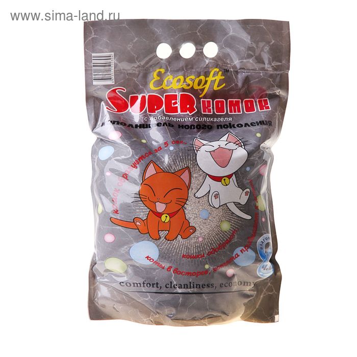 Наполнитель минеральный комкующийся "Экософт Супер Комок", 4,5 л
Наполнитель минеральный комкующийся "Экософт Супер Комок", 4,5 л