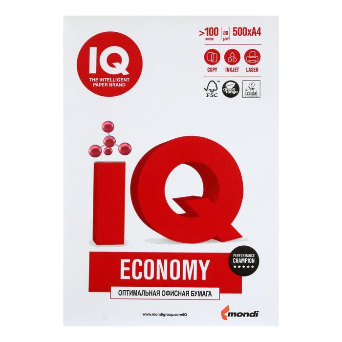 Бумага А4, 500 листов, IQ economy, 80 г/м2, белизна 146% CIE, класс C (цена за 500 листов)
Бумага А4, 500 листов, IQ economy, 80 г/м2, белизна 146% CIE, класс C (цена за 500 листов)
