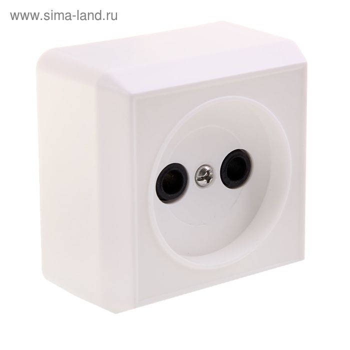 Розетка наружная без заземления, белая
Розетка наружная без заземления, белая