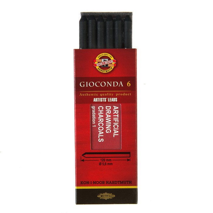 Уголь стержень 5.6 мм Koh-I-Noor GIOCONDA 8673/1 Soft, картонная упаковка
Уголь стержень 5.6 мм Koh-I-Noor GIOCONDA 8673/1 Soft, картонная упаковка