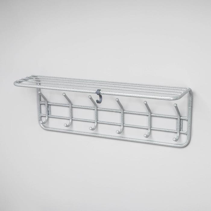 Вешалка настенная с полкой на 6 крючков ЗМИ, 72,5×22×26,5 см, цвет белое серебро
Вешалка настенная с полкой на 6 крючков ЗМИ, 72,5×22×26,5 см, цвет белое серебро