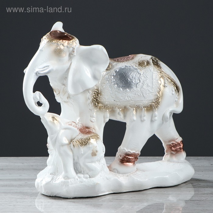 Сувенир "Семья слонов", белый, покрытие лак, гипс, 26 см 
Сувенир "Семья слонов", белый, покрытие лак, гипс, 26 см